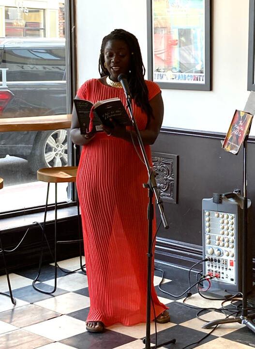 Abeena Beloved Green reading at PEP Rally.